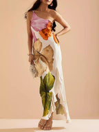 Elegant Exquisite Floral Print Dress